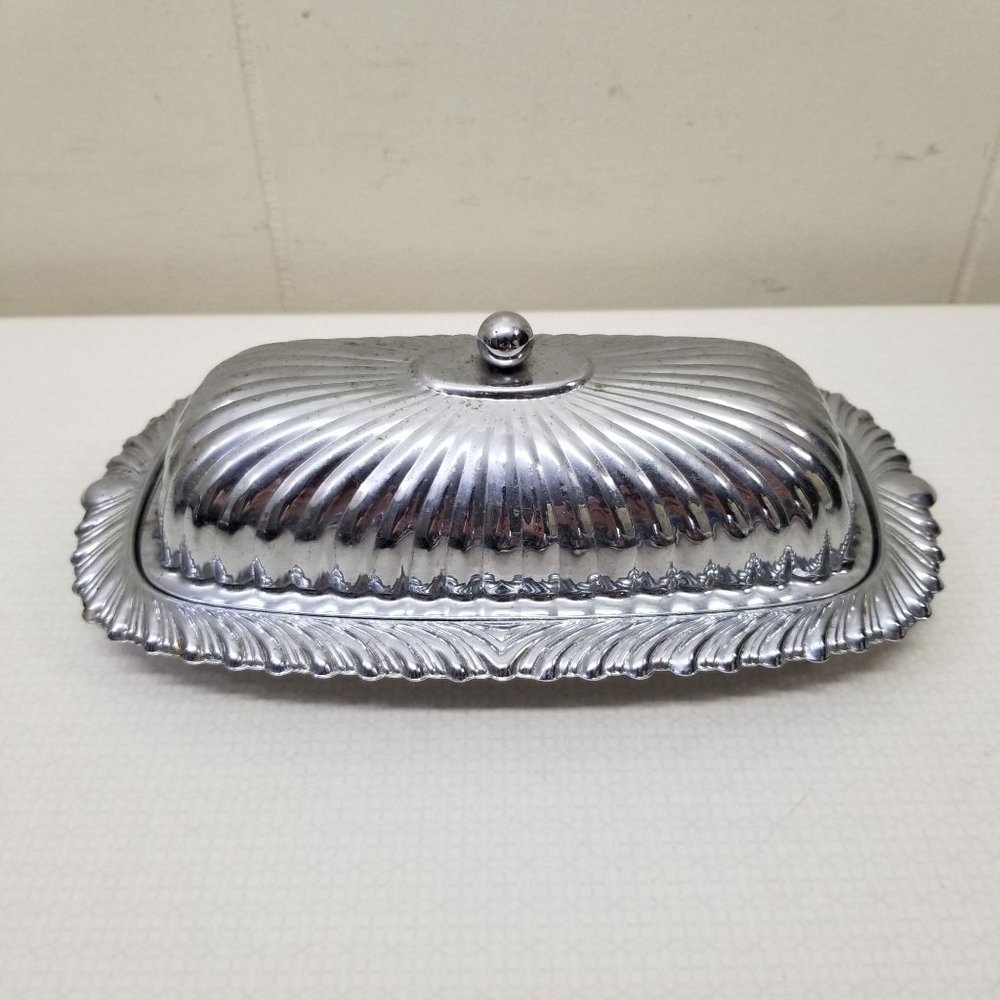 Butter Dish Removable‎ Glass Insert Ornate Home Decor Whimsigoth Luxury Gift
